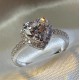 Inel argint de logodna cu diamant zircon 4 carate