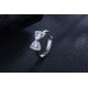 Inel Argint Femei Elemente Swarovski Crystal Bow