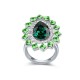  Inel Placat Cu Aur Alb Swarovski Emerald Teardrop