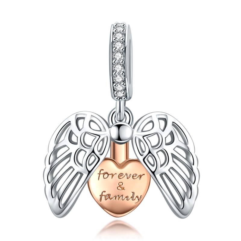 Charm Argint tip Pandora Wings Heart