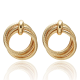 Cercei femei placat cu aur Earrings Funky Golden Circles